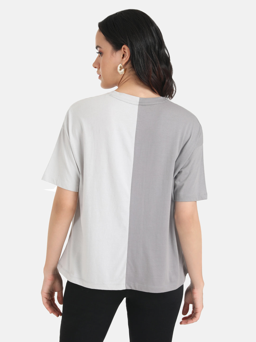 Tigger Disney Half And Half Printed T-Shirt With Sequin Work