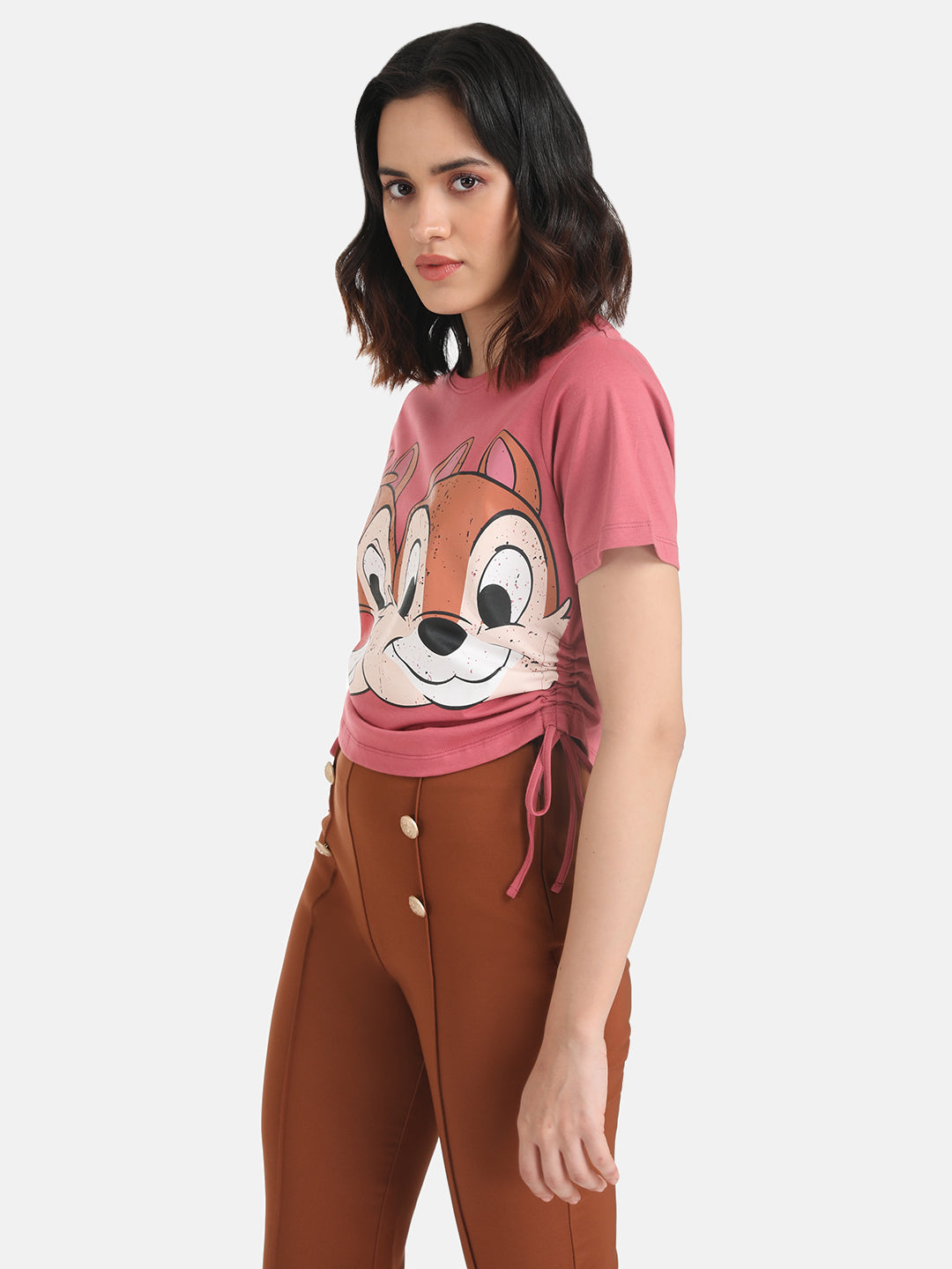 Chip And Dale Disney Printed Crop T-Shirt