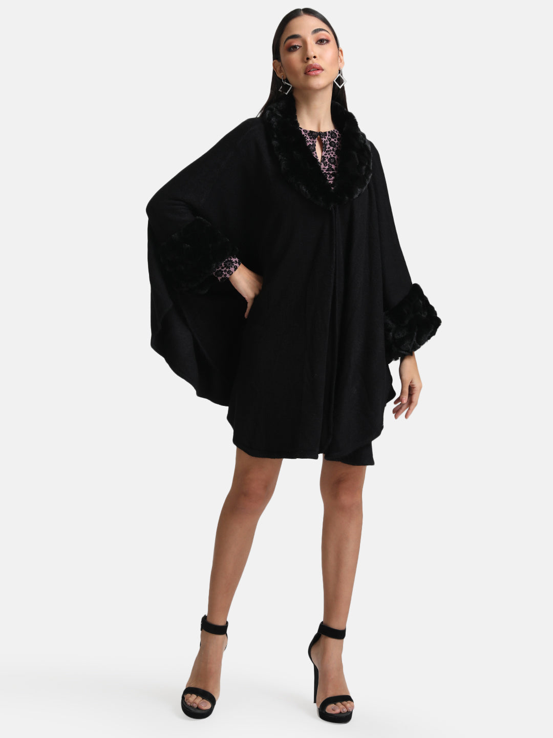 Cape With Fur Detail