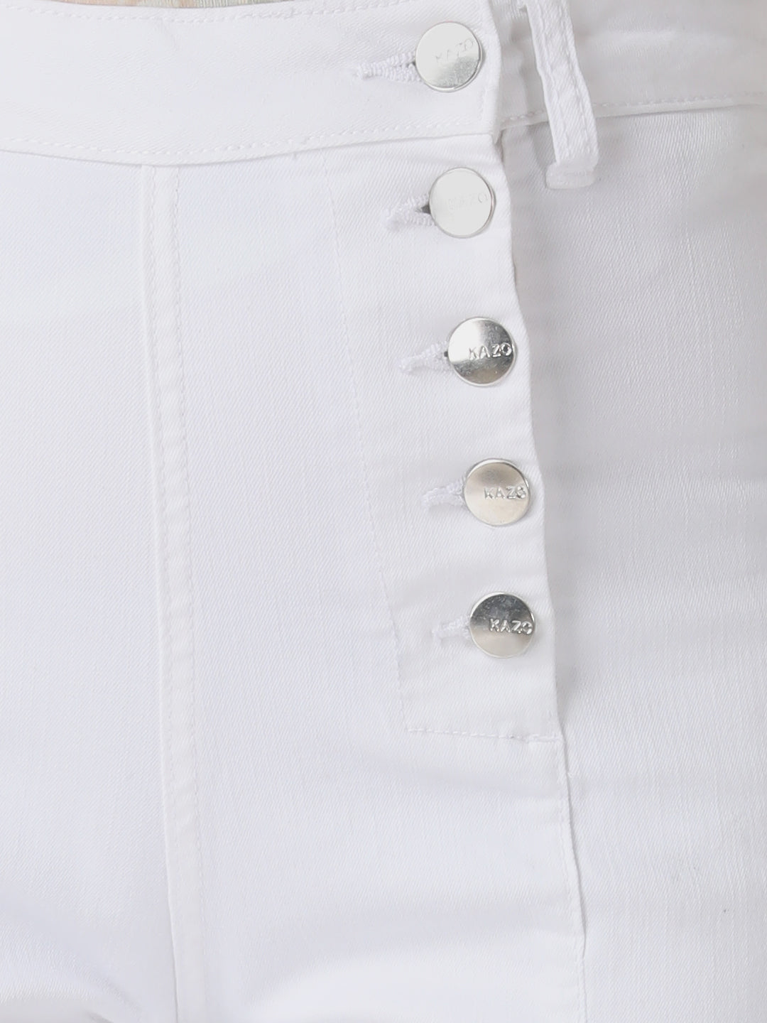 Jeans With Side Buttons