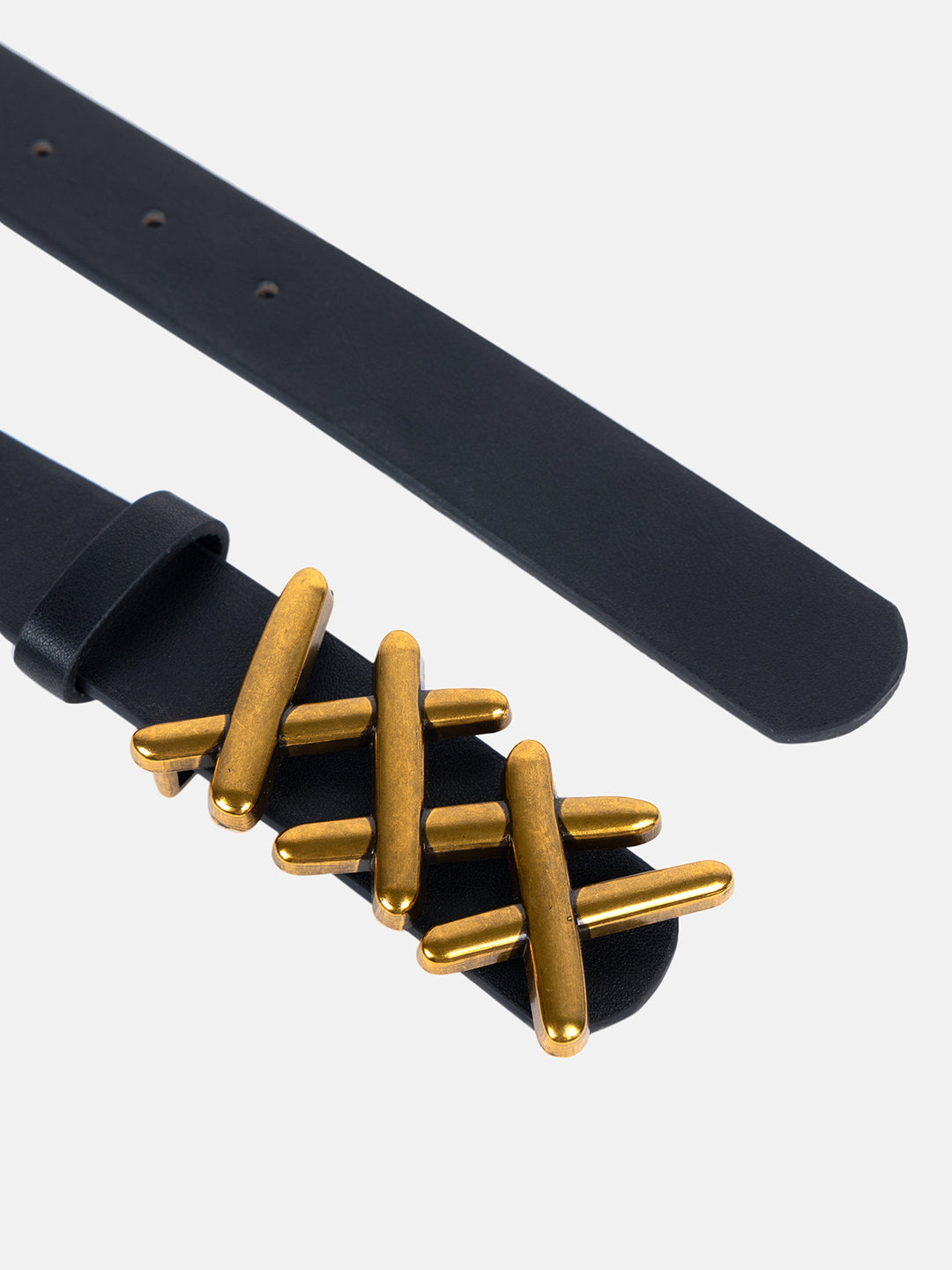 Criss Cross Buckle Thin Belt