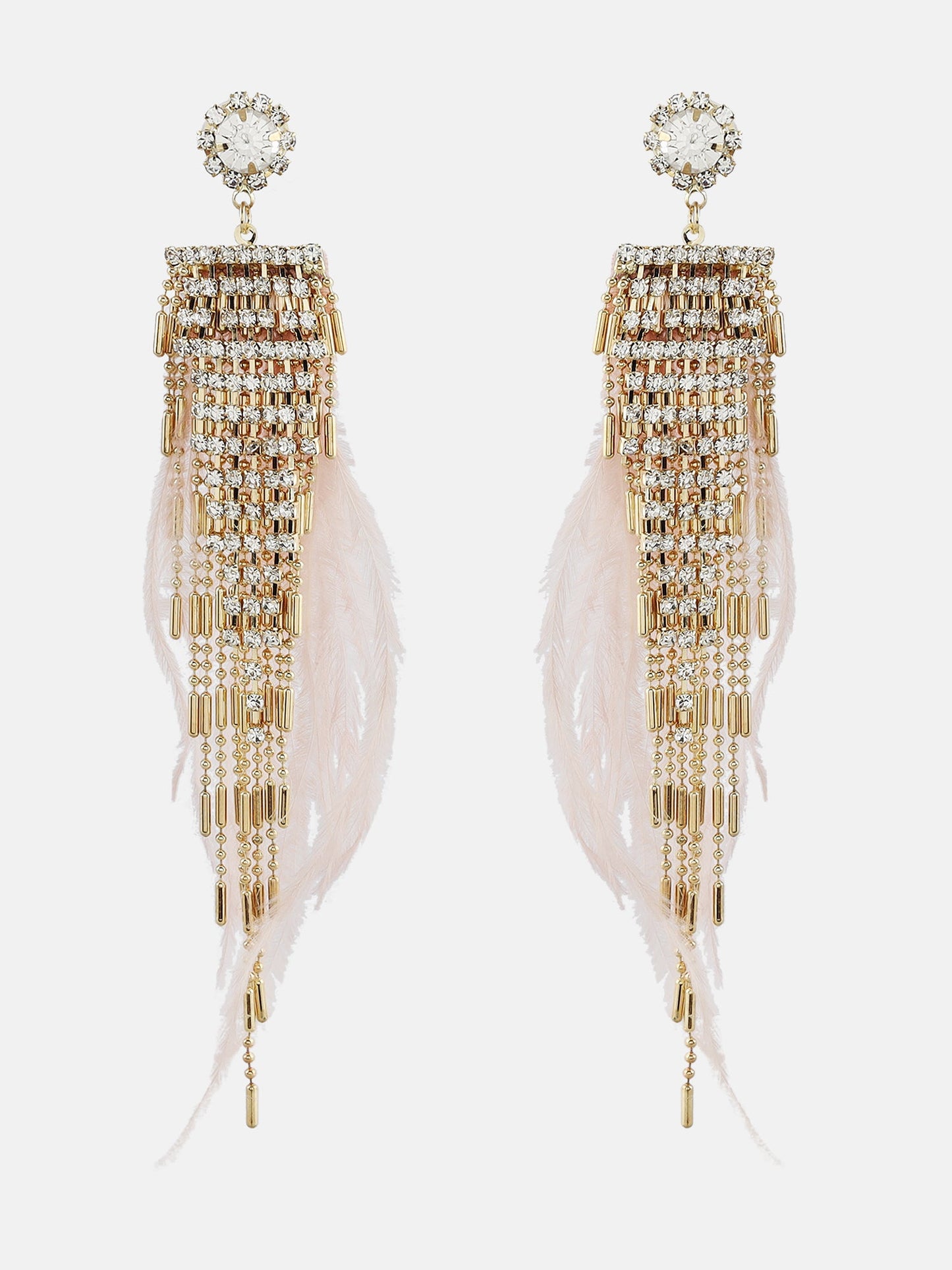 Rhinestones Feather Drops