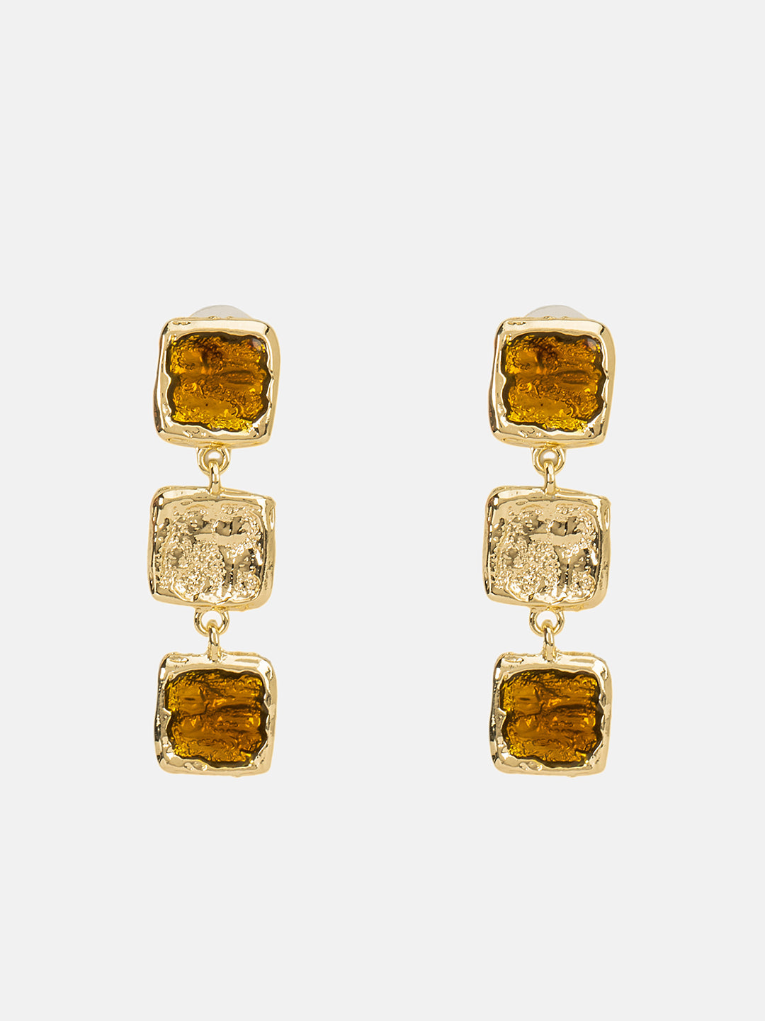 Gold Stone Embelished Earing