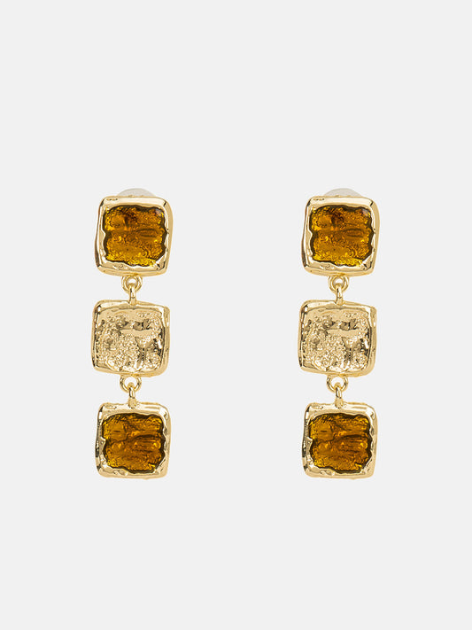 Gold Stone Embelished Earing