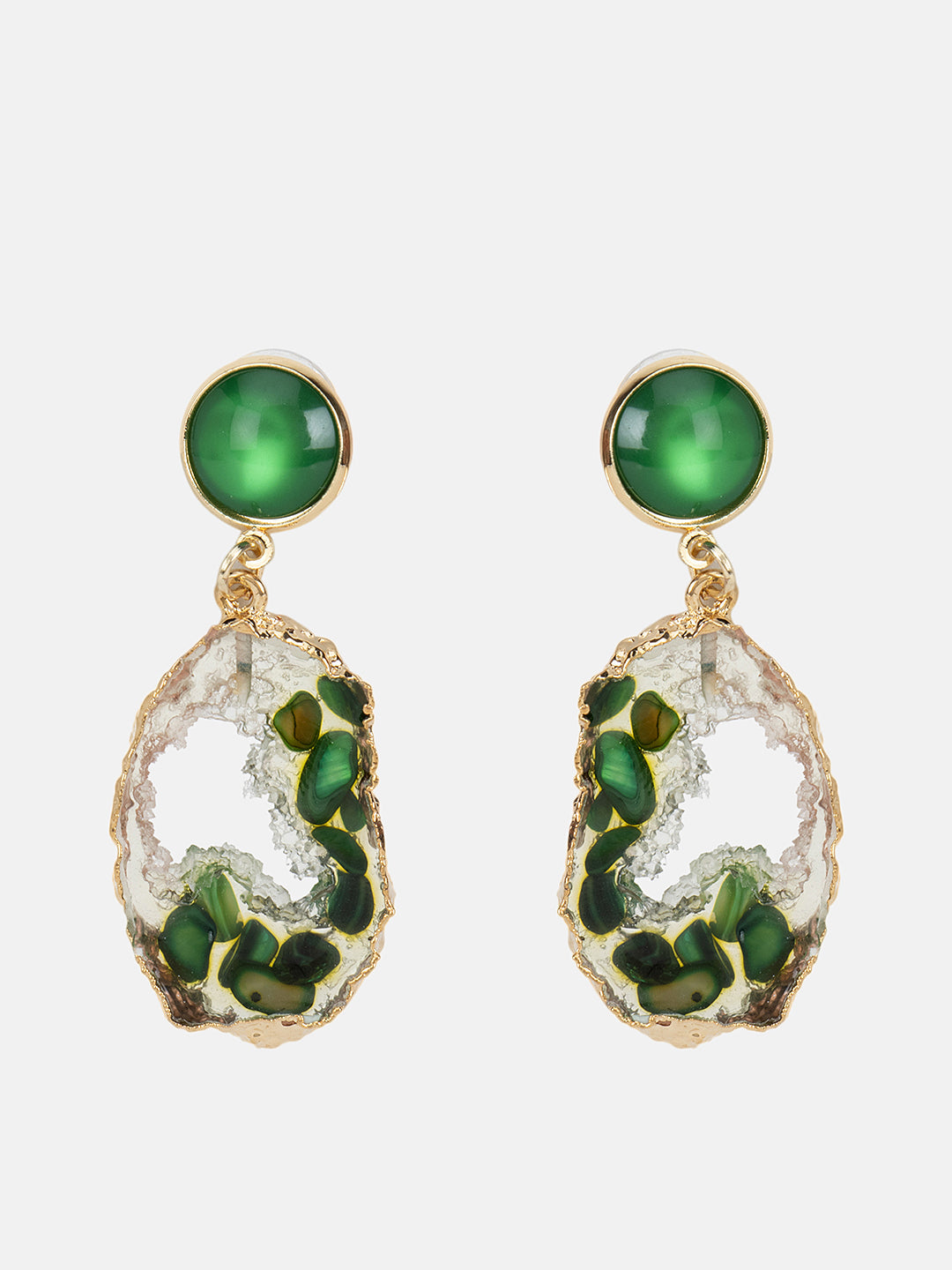 Statement Emerald Earrings
