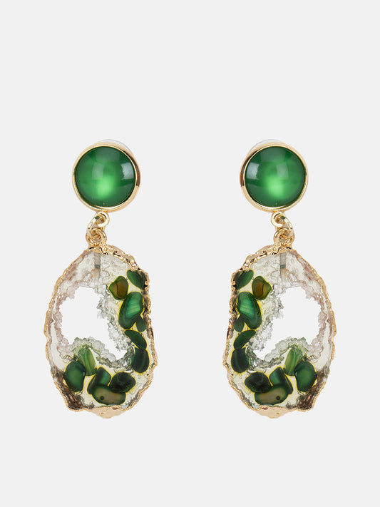 Statement Emerald Earrings