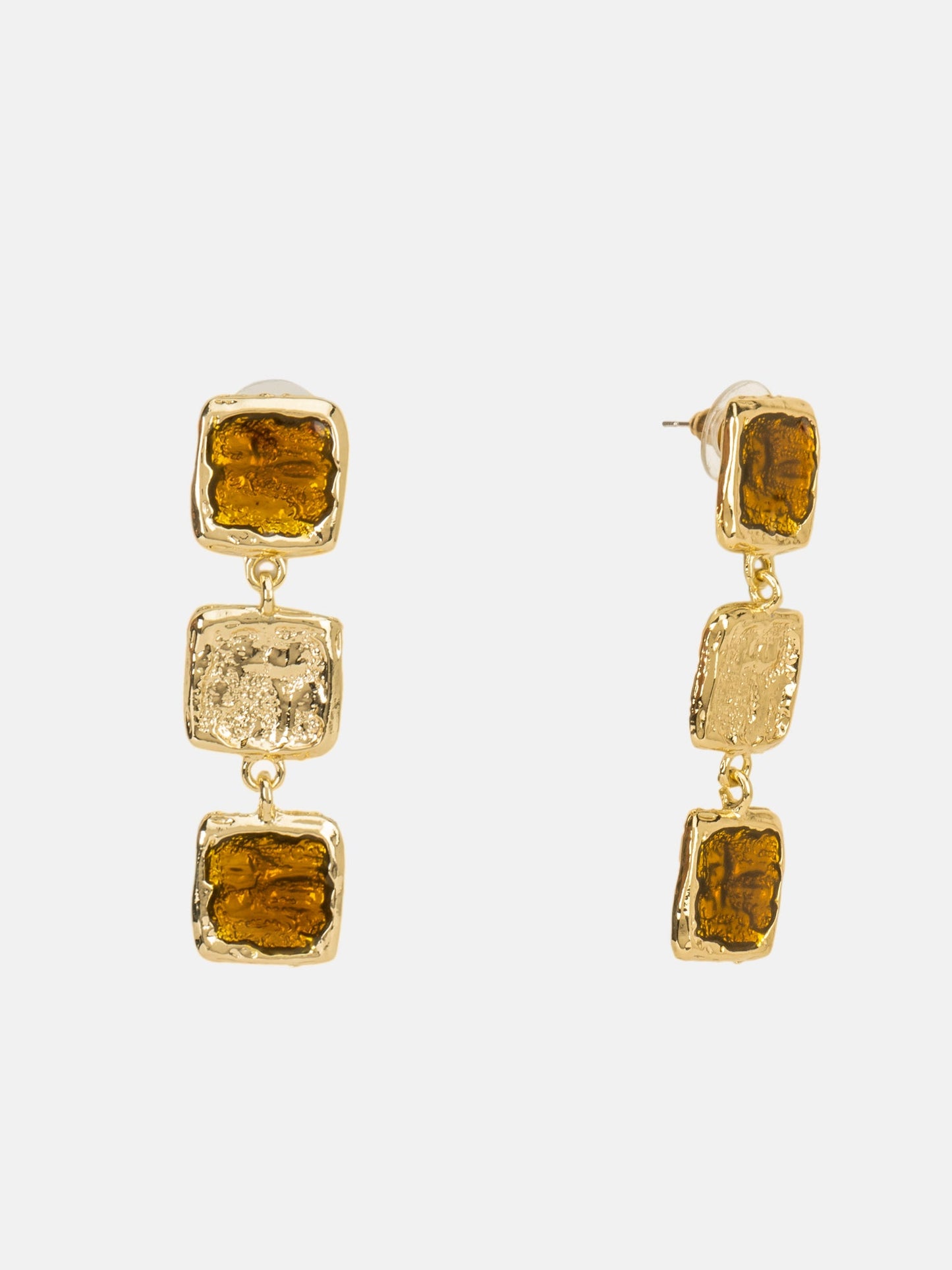 Gold Stone Embelished Earing
