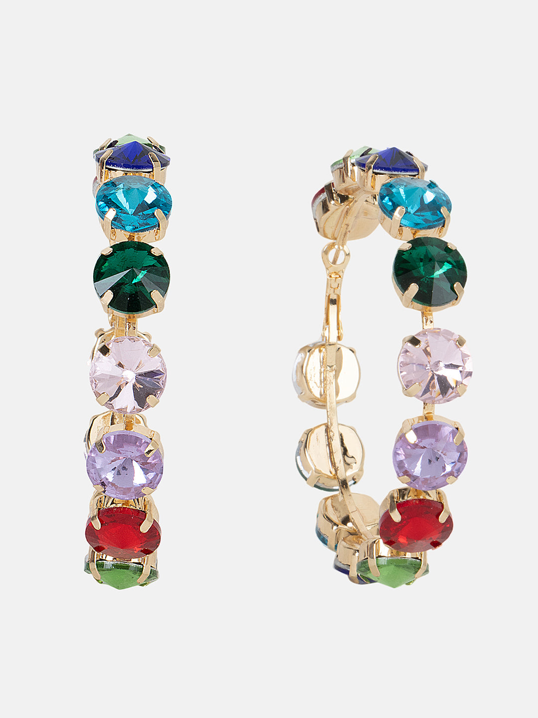 Stone Studded Hoops