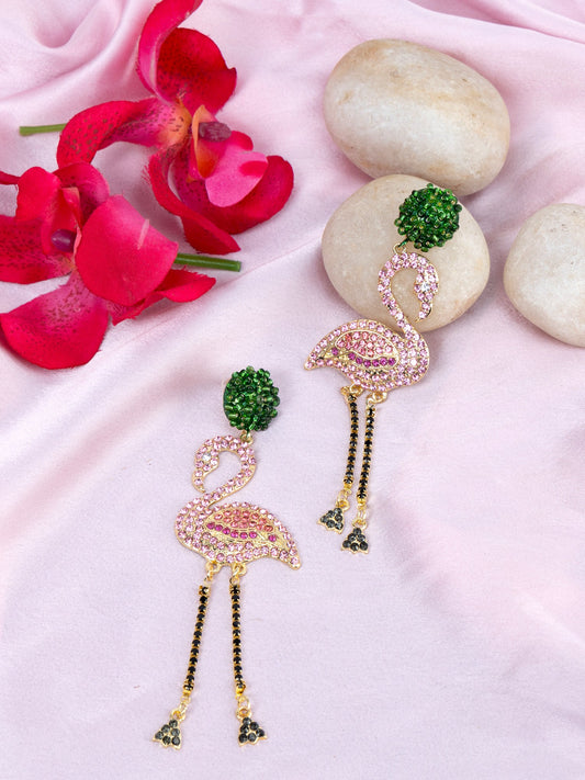 Dazzling Swan Drop Earrings