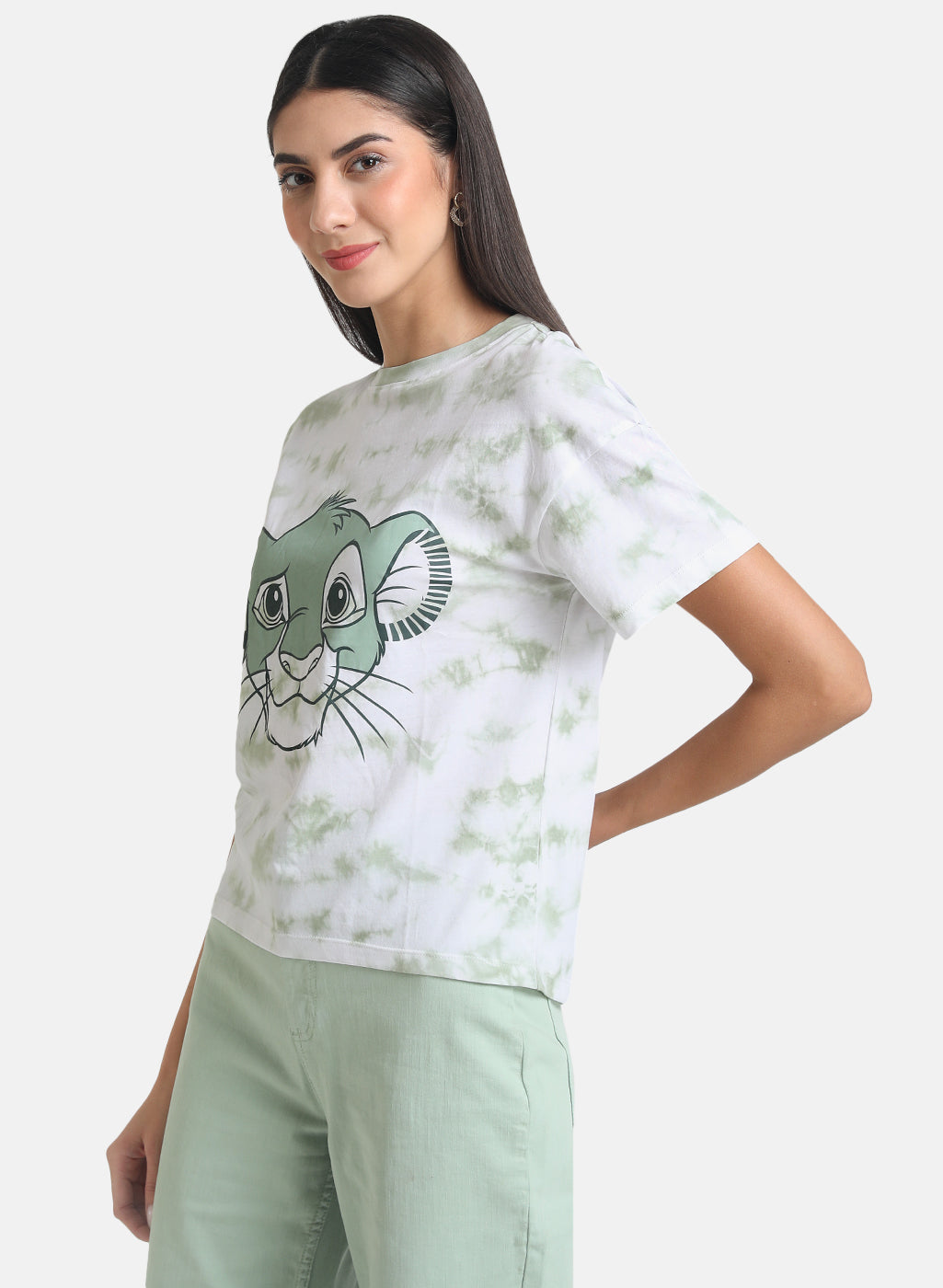 Lion King Disney Printed Tie Dye Hood T-Shirt