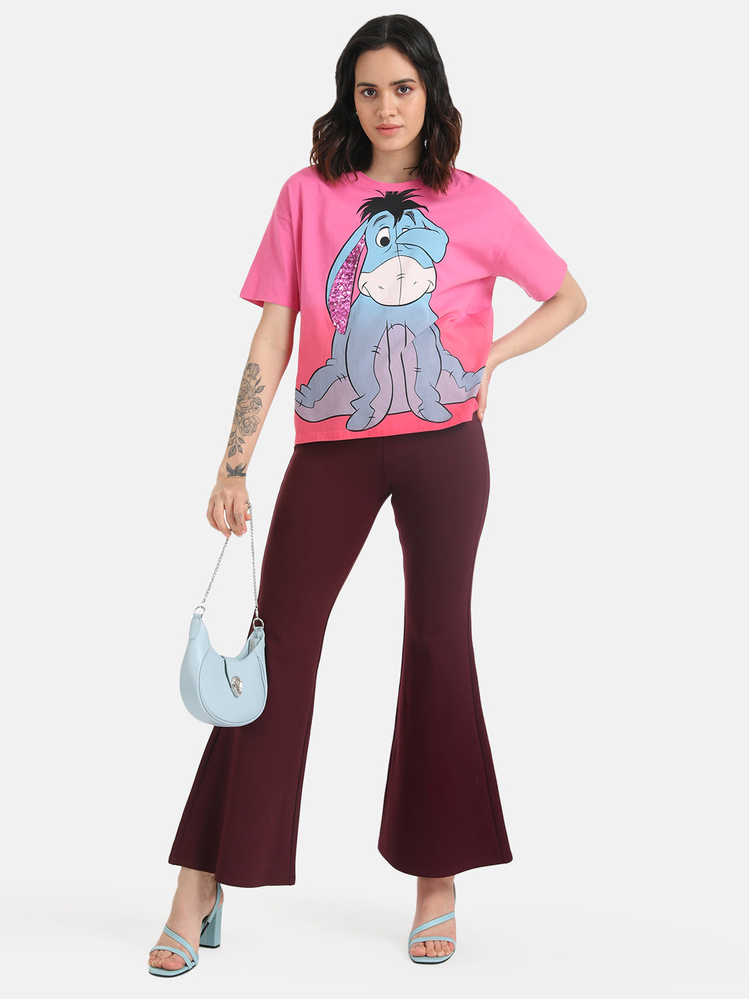 Eeyore  Disney Printed T-Shirt With Sequin Work