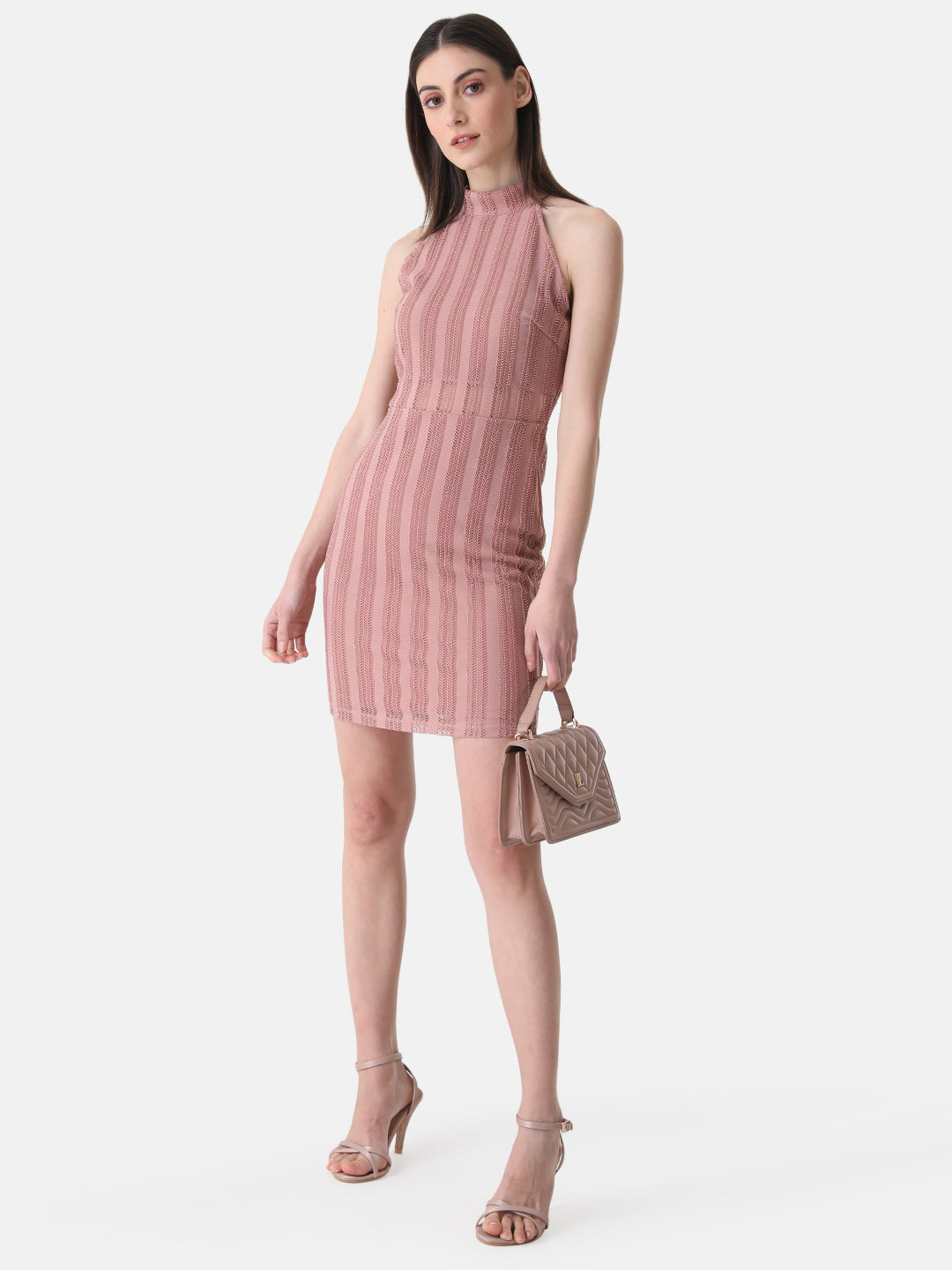 Halter Neck Bodycon Mini Dress