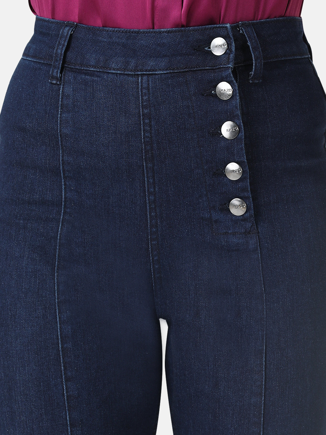 Jeans With Side Buttons