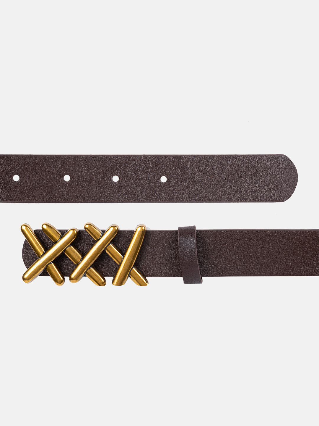 Criss Cross Buckle Thin Belt