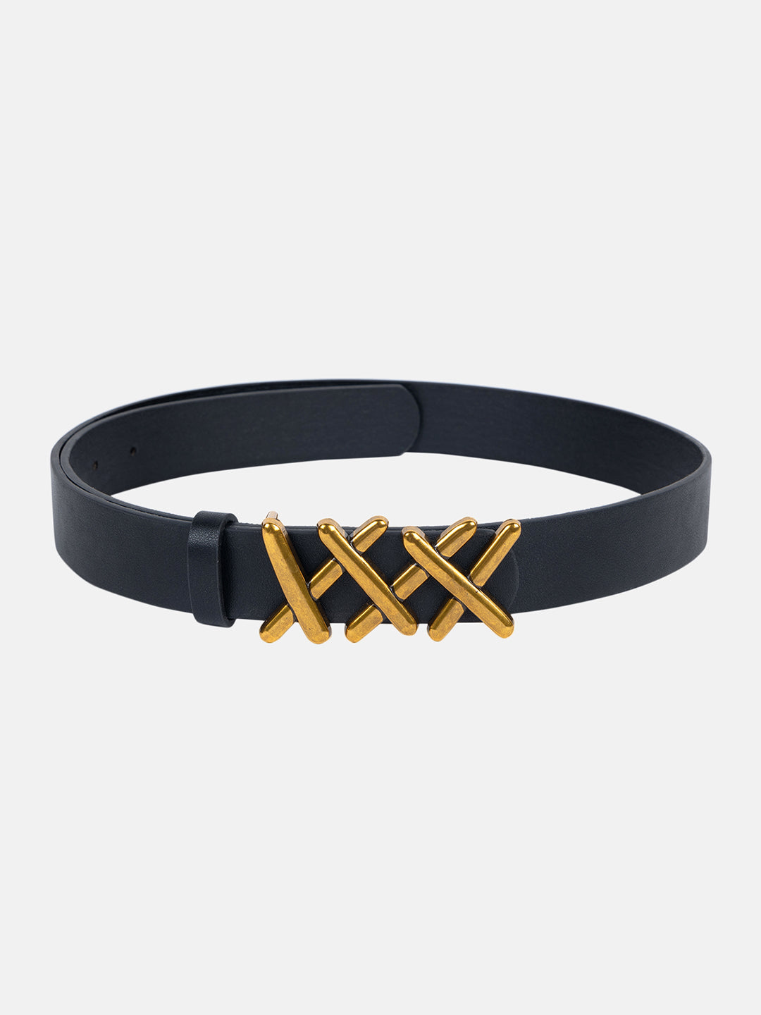 Criss Cross Buckle Thin Belt