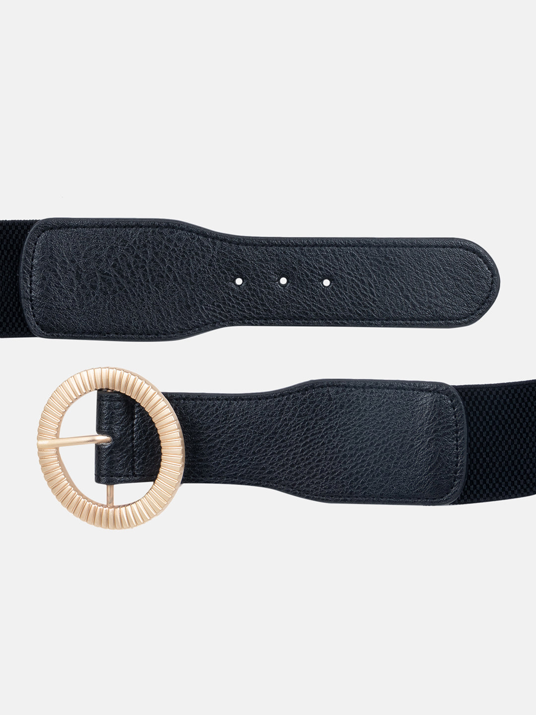 Round Buckle Statement Broad Belt