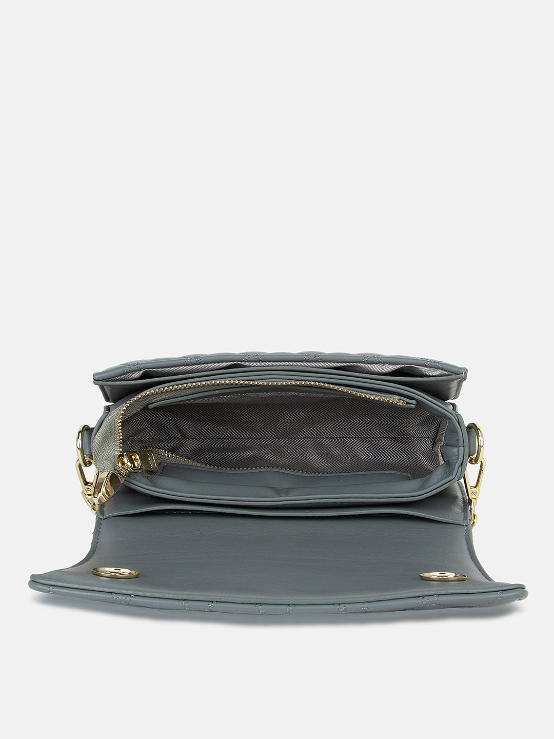 Solid Colour Quilting Crossbody Bag