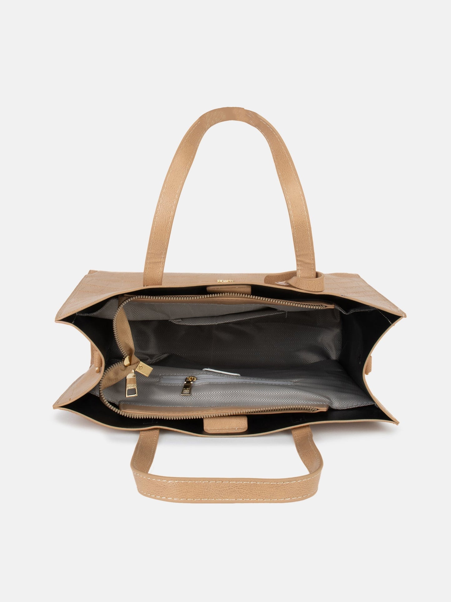 Croco Tote With Wallet & Pouch Bag