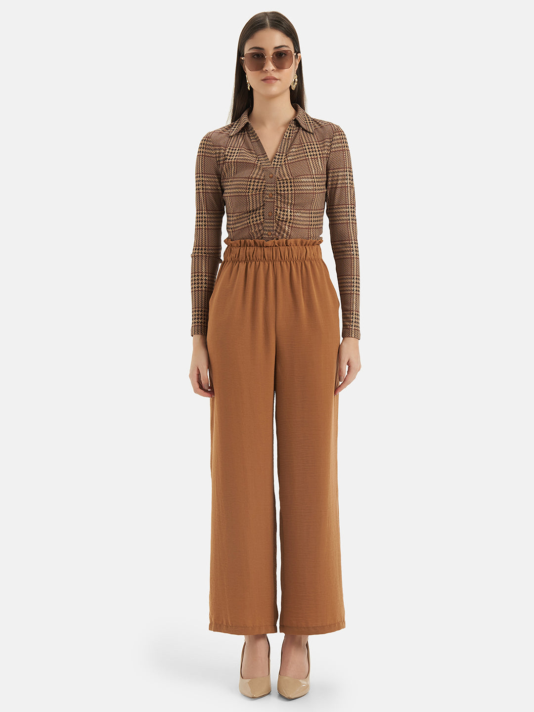 Straight Fit Paperbag Pants