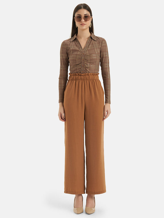 Straight Fit Paperbag Pants